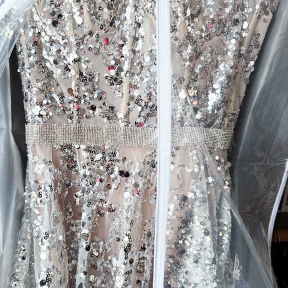 Bronx and Banco Midnight Silver Sequined Mini Dress - Picture 5 of 5